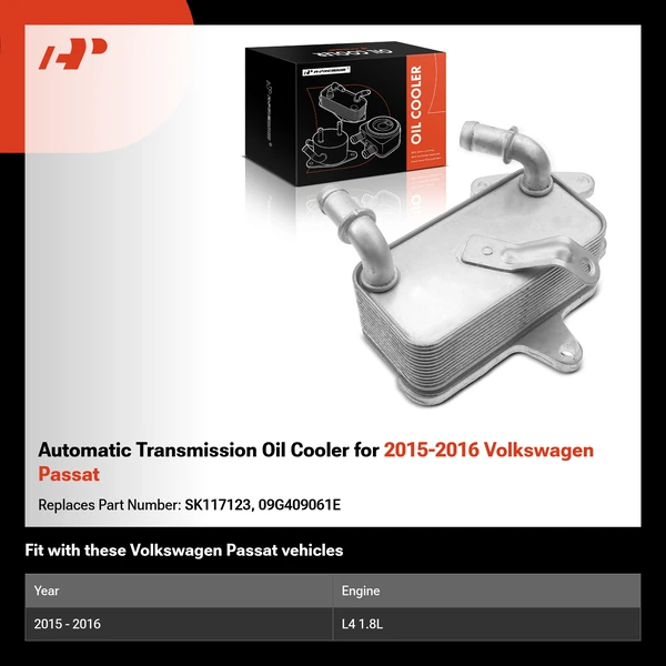 Automatic Transmission Oil Cooler for 2015-2016 Volkswagen Passat