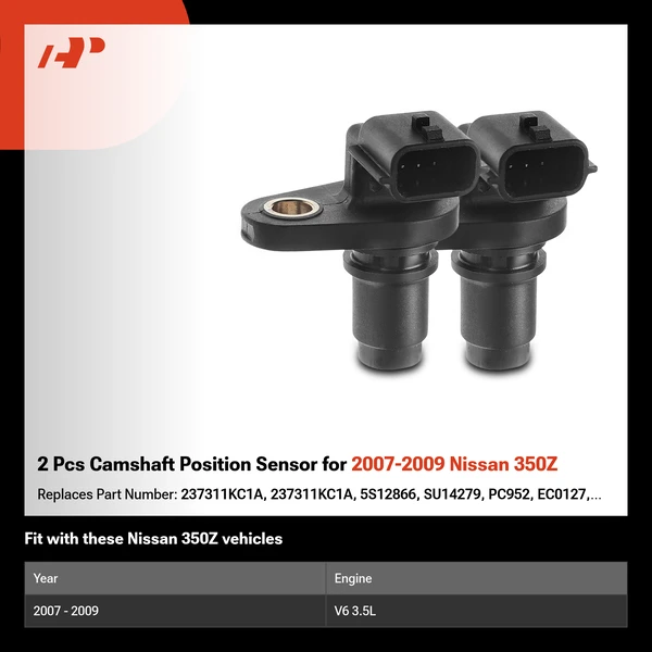 2 Pcs Camshaft Position Sensor for 2007-2009 Nissan 350Z