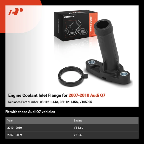 Engine Coolant Inlet Flange for 2007-2010 Audi Q7