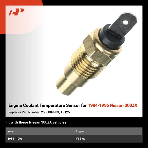 Engine Coolant Temperature Sensor for 1984-1996 Nissan 300ZX