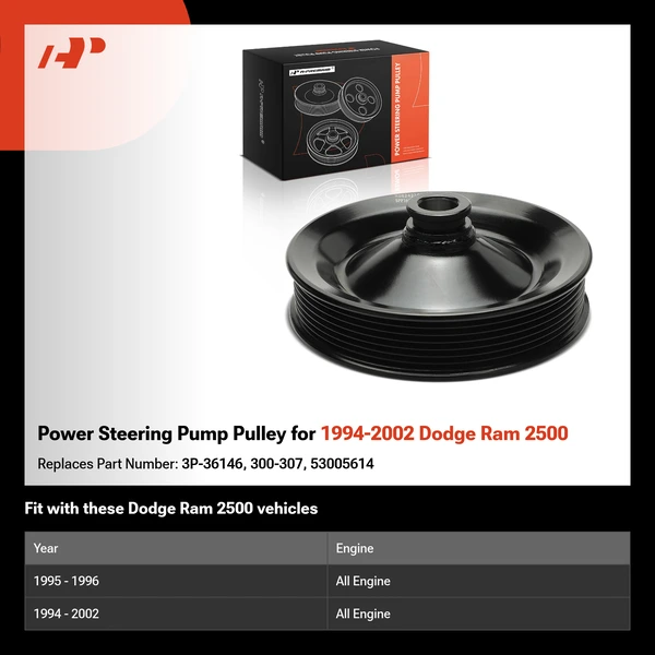 Power Steering Pump Pulley for 1994-2002 Dodge Ram 2500