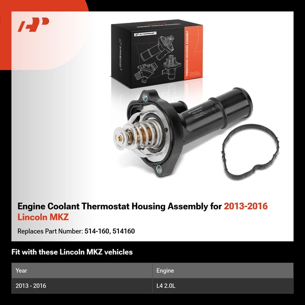 Engine Coolant Thermostat Housing Assembly for 2013-2016 Lincoln MKZ