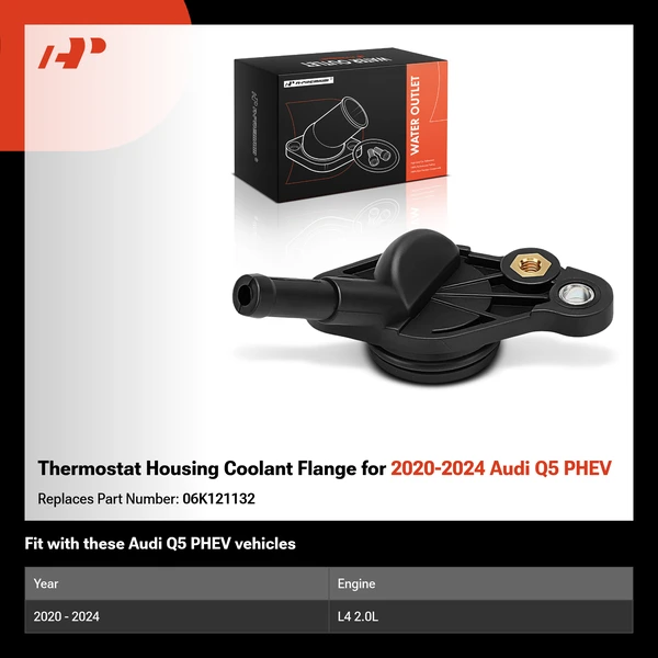Thermostat Housing Coolant Flange for 2020-2024 Audi Q5 PHEV
