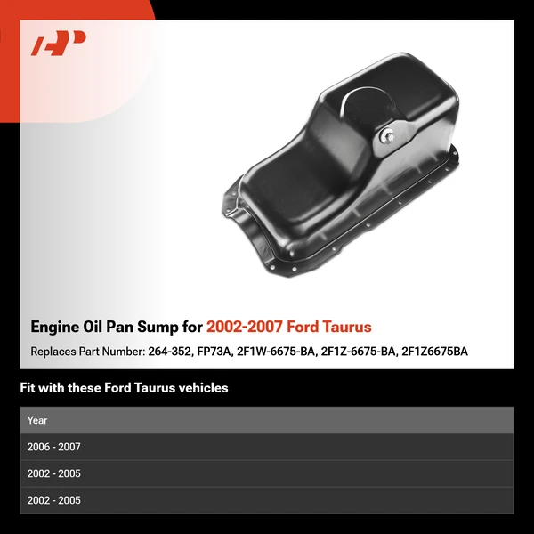 Engine Oil Pan Sump for 2002-2007 Ford Taurus