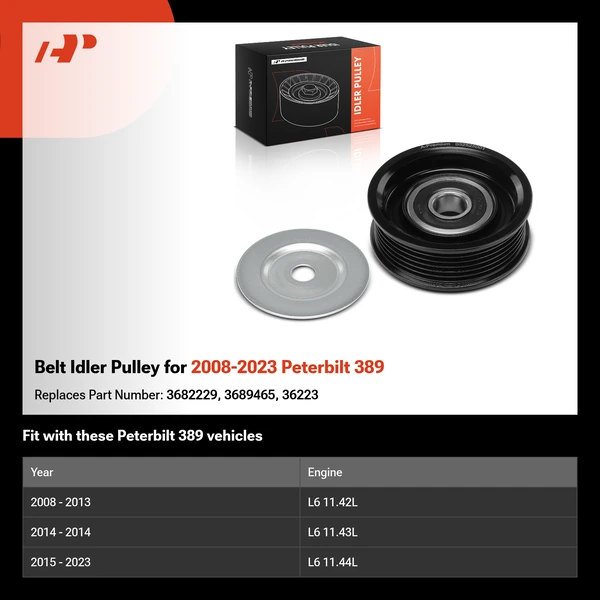 Belt Idler Pulley for 2008-2023 Peterbilt 389