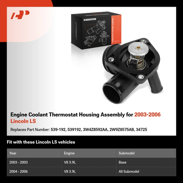 Engine Coolant Thermostat Housing Assembly for 2003-2006 Lincoln LS