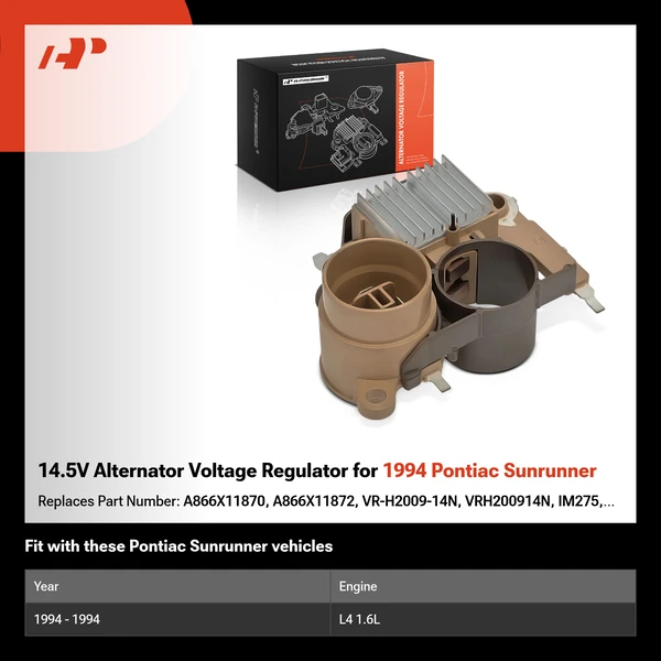 14.5V Alternator Voltage Regulator for 1994 Pontiac Sunrunner