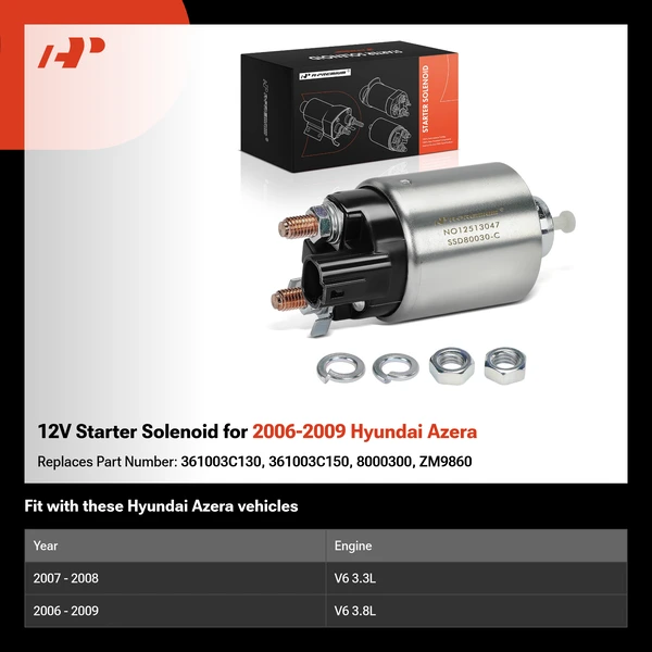 12V Starter Solenoid for 2006-2009 Hyundai Azera
