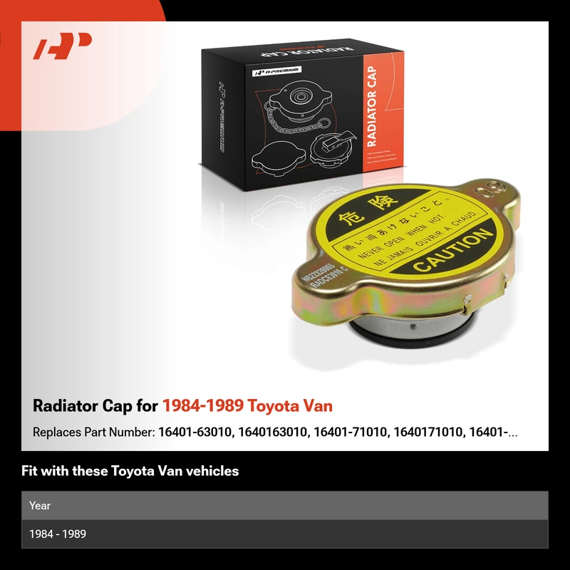 Radiator Cap for 1984-1989 Toyota Van