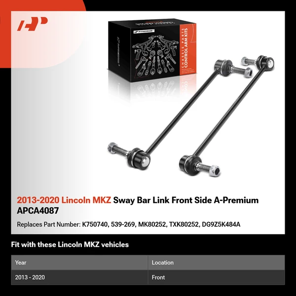 2013-2020 Lincoln MKZ Sway Bar Link Front Side A-Premium APCA4087