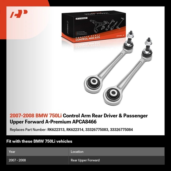 2007-2008 BMW 750Li Control Arm Rear Driver & Passenger Upper Forward A-Premium APCA8466