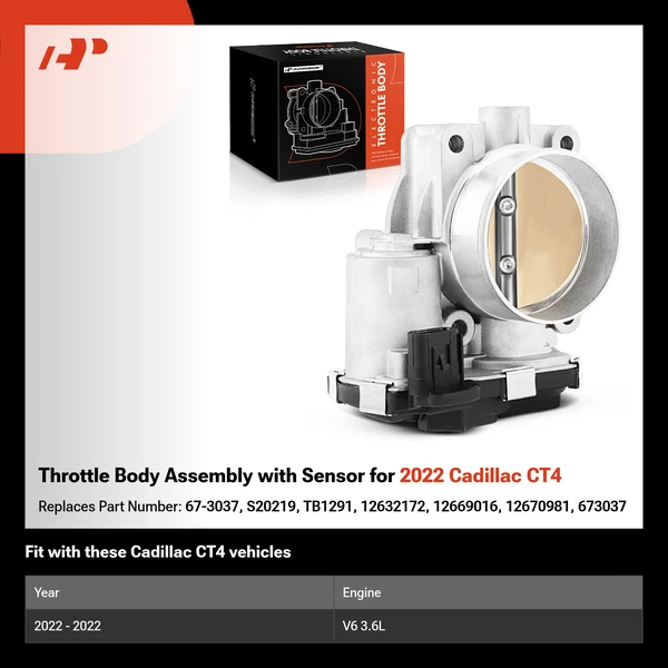 Throttle Body Assembly with Sensor for 2022 Cadillac CT4