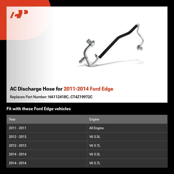 AC Discharge Hose for 2011-2014 Ford Edge