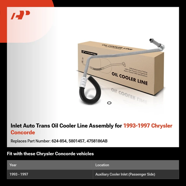 Inlet Auto Trans Oil Cooler Line Assembly for 1993-1997 Chrysler Concorde