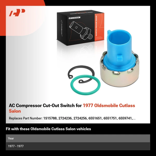 AC Compressor Cut-Out Switch for 1977 Oldsmobile Cutlass Salon
