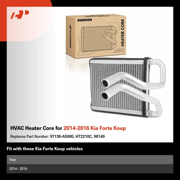 HVAC Heater Core for 2014-2016 Kia Forte Koup