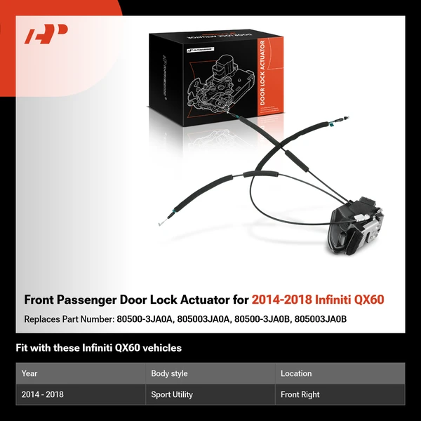 Front Passenger Door Lock Actuator for 2014-2018 Infiniti QX60