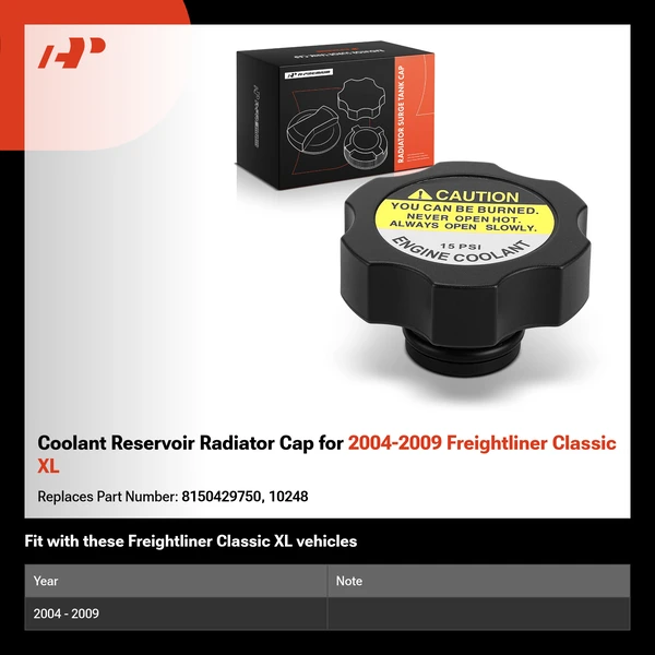 Coolant Reservoir Radiator Cap for 2004-2009 Freightliner Classic XL