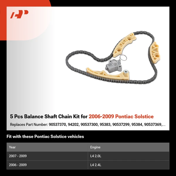 5 Pcs Balance Shaft Chain Kit for 2006-2009 Pontiac Solstice