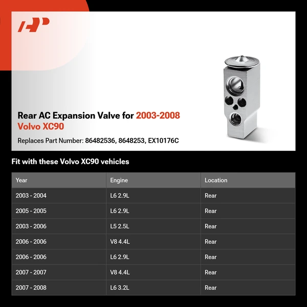 Rear AC Expansion Valve for 2003-2008 Volvo XC90