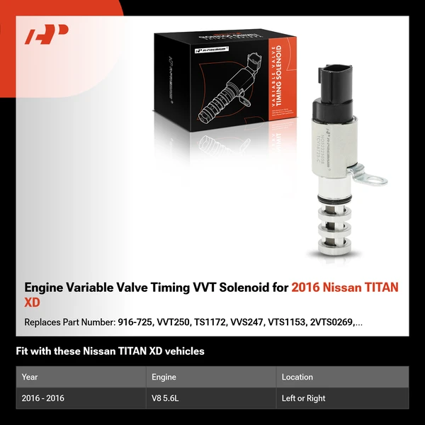 Engine Variable Valve Timing VVT Solenoid for 2016 Nissan TITAN XD