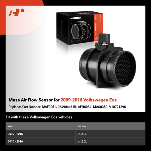 Mass Air Flow Sensor for 2009-2016 Volkswagen Eos