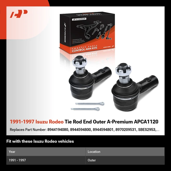 1991-1997 Isuzu Rodeo Tie Rod End Outer A-Premium APCA1120