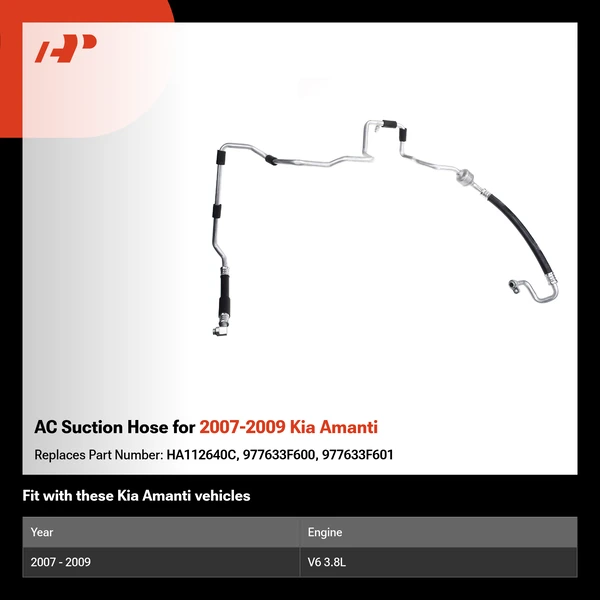 AC Suction Hose for 2007-2009 Kia Amanti