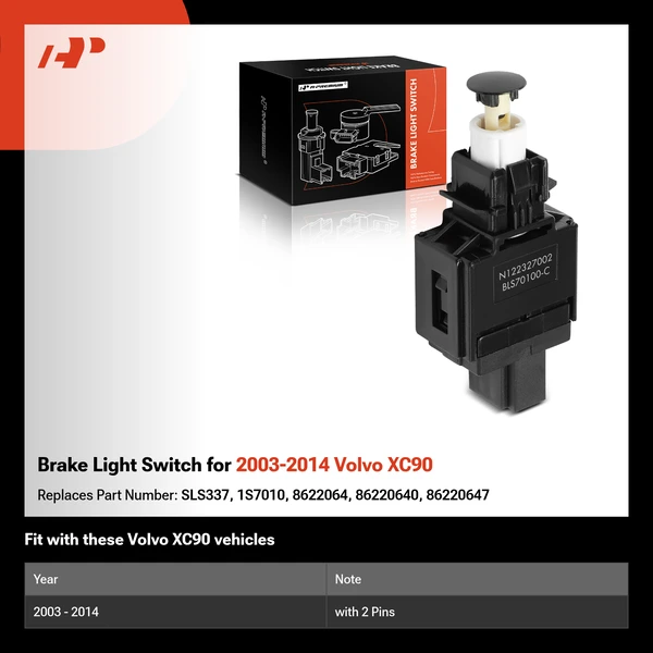 Brake Light Switch for 2003-2014 Volvo XC90