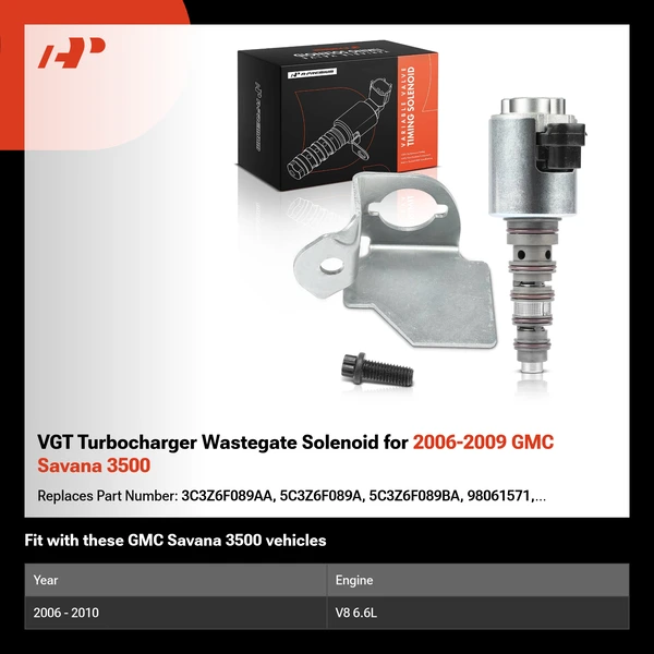 VGT Turbocharger Wastegate Solenoid for 2006-2009 GMC Savana 3500