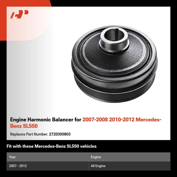 Engine Harmonic Balancer for 2007-2008 2010-2012 Mercedes-Benz SL550