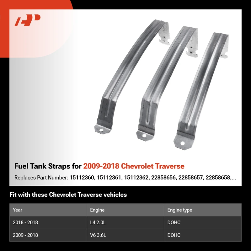 Fuel Tank Straps for 2009-2018 Chevrolet Traverse