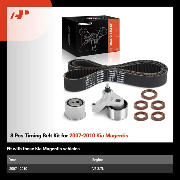 8 Pcs Timing Belt Kit for 2007-2010 Kia Magentis