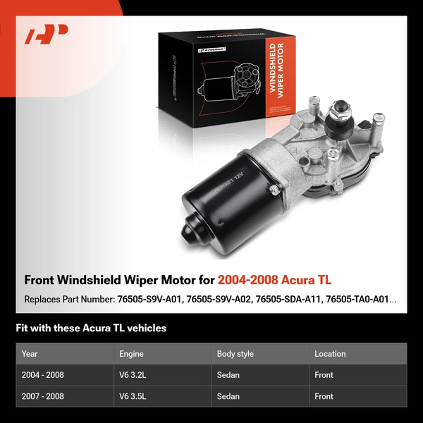 Front Windshield Wiper Motor for 2004-2008 Acura TL