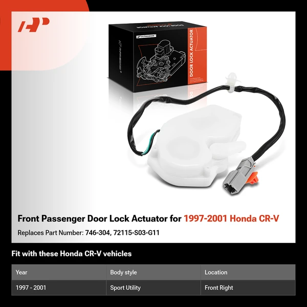 Front Passenger Door Lock Actuator for 1997-2001 Honda CR-V