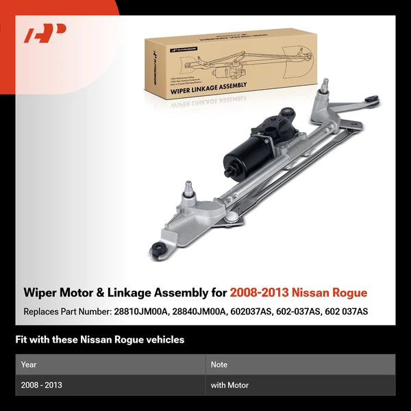 Wiper Motor & Linkage Assembly for 2008-2013 Nissan Rogue