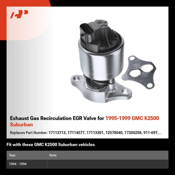 Exhaust Gas Recirculation EGR Valve for 1995-1999 GMC K2500 Suburban