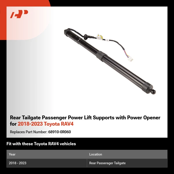 Rear Tailgate Passenger Power Lift Supports with Power Opener for 2018-2023 Toyota RAV4