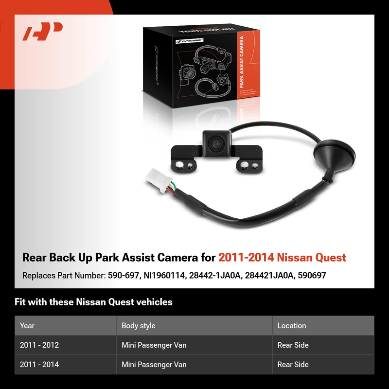 Rear Back Up Park Assist Camera for 2011-2014 Nissan Quest