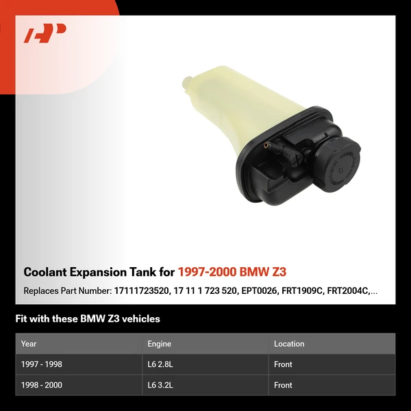 Coolant Expansion Tank for 1997-2000 BMW Z3
