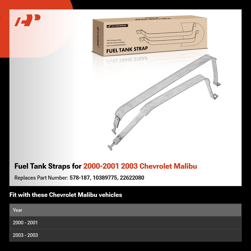 Fuel Tank Straps for 2000-2001 2003 Chevrolet Malibu