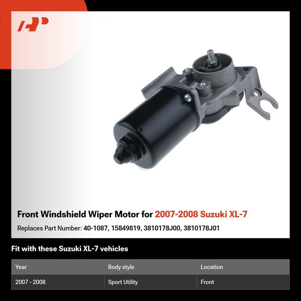 Front Windshield Wiper Motor for 2007-2008 Suzuki XL-7