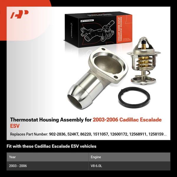 Thermostat Housing Assembly for 2003-2006 Cadillac Escalade ESV