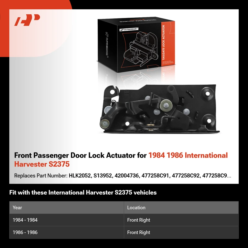Front Passenger Door Lock Actuator for 1984 1986 International Harvester S2375