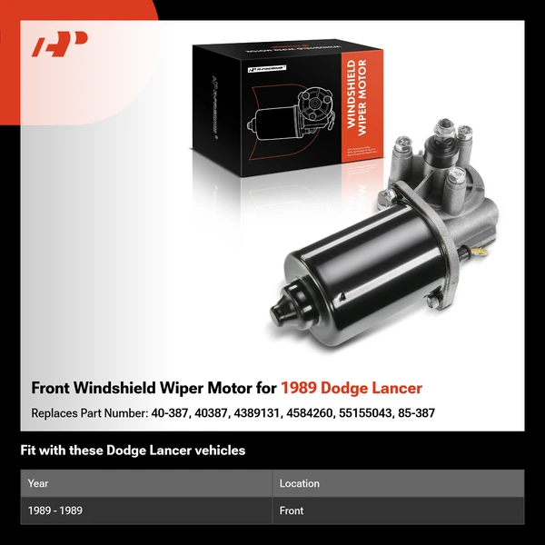 Front Windshield Wiper Motor for 1989 Dodge Lancer