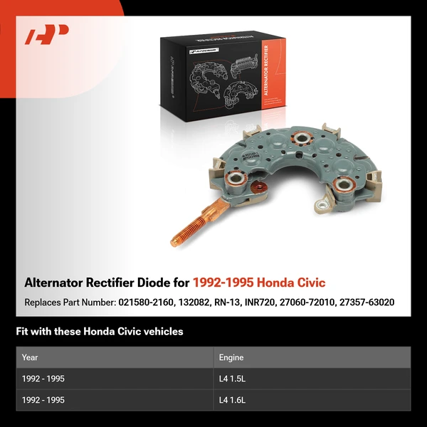 Alternator Rectifier Diode for 1992-1995 Honda Civic