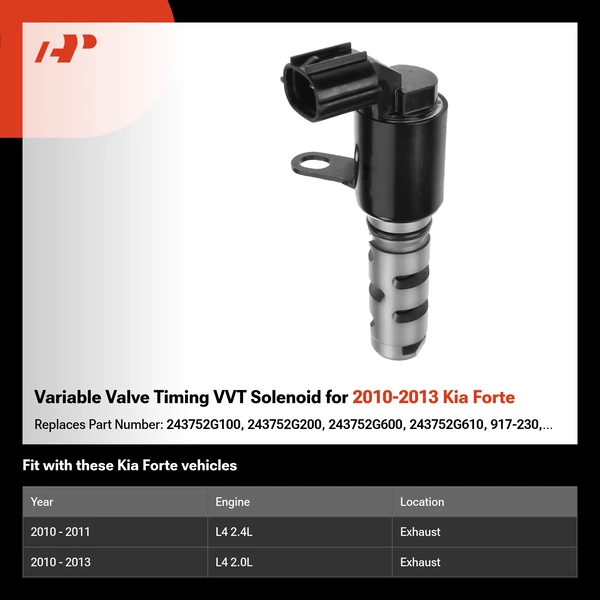 Variable Valve Timing VVT Solenoid for 2010-2013 Kia Forte