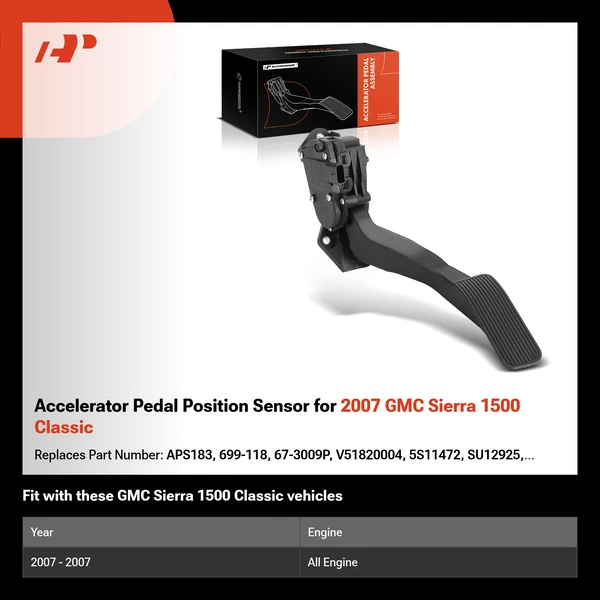 Accelerator Pedal Position Sensor for 2007 GMC Sierra 1500 Classic