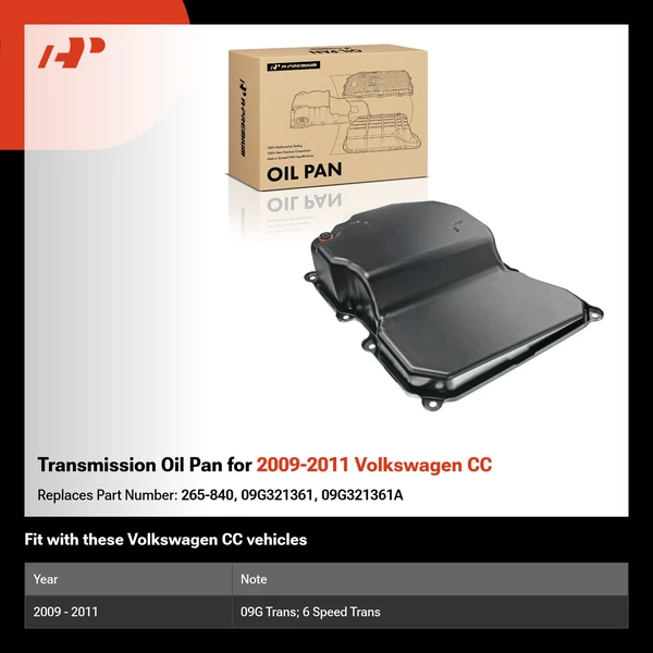 Transmission Oil Pan for 2009-2011 Volkswagen CC