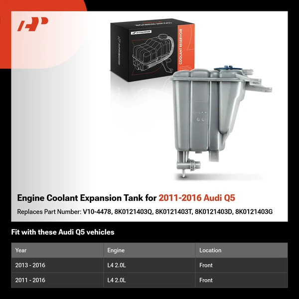 Engine Coolant Expansion Tank for 2011-2016 Audi Q5